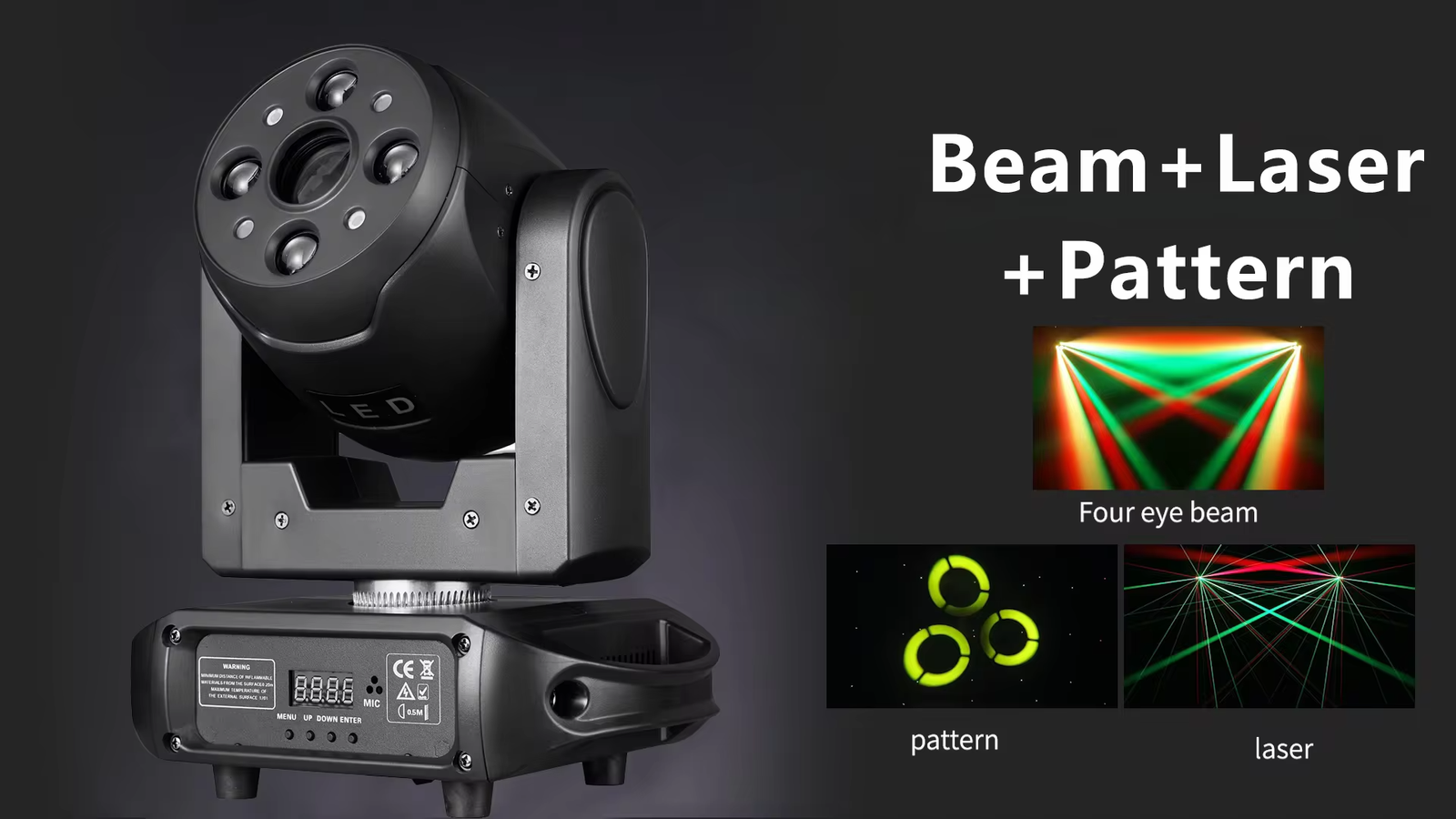 Pattern laser moving head light