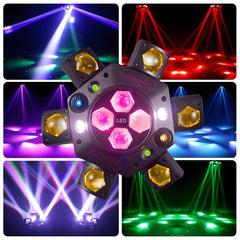 Six-arm bee eye moving head light